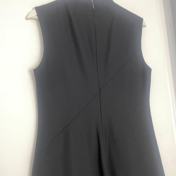 Rebecca Taylor Black Sleeveless Gab Dress Size 4 Office Little Black Dress LBD - Picture 4 of 10